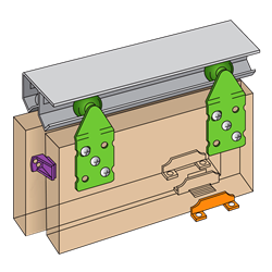 HENDERSON Double Top Double Track Sliding Door Gear