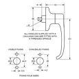 L&F 1602 `L` Garage Door Handle