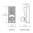 DORMAKABA Simplex 1000 Series 1031 Knob Operated Digital Lock With Passage Set