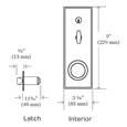 DORMAKABA Simplex 1000 Series 1031 Knob Operated Digital Lock With Passage Set