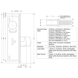 ADAMS RITE MS1850 Mortice Deadlock Case