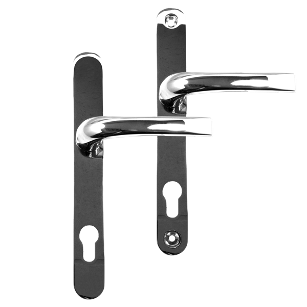 ASEC 92/62 Offset Lever/Lever UPVC Furniture - 240mm Backplate