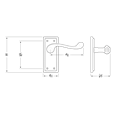 ASEC URBAN Classic Georgian Short Latch Lever on Plate Door Furniture