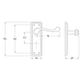 ASEC URBAN Classic Georgian Lever on Plate Lock  Door Furniture