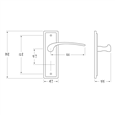 ASEC URBAN New York Lever on Plate Latch Door Furniture