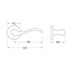 ASEC URBAN Washington Lever on Round Rose Door Furniture