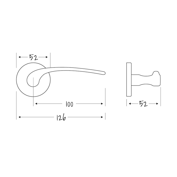 ASEC URBAN New York Round Lever on Rose Door Furniture