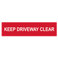 ASEC `Keep Driveway Clear` Sign 200mm x 50mm