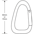 ASEC Metal Carabiner Key Ring