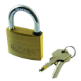 ASEC MK Open Shackle Brass Padlock