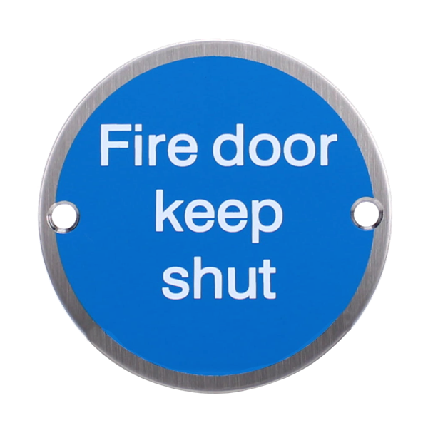 ASEC Metal `Fire Door Keep Shut` Sign