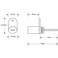 ASEC Single Flange Fix Furniture Pedestal Lock