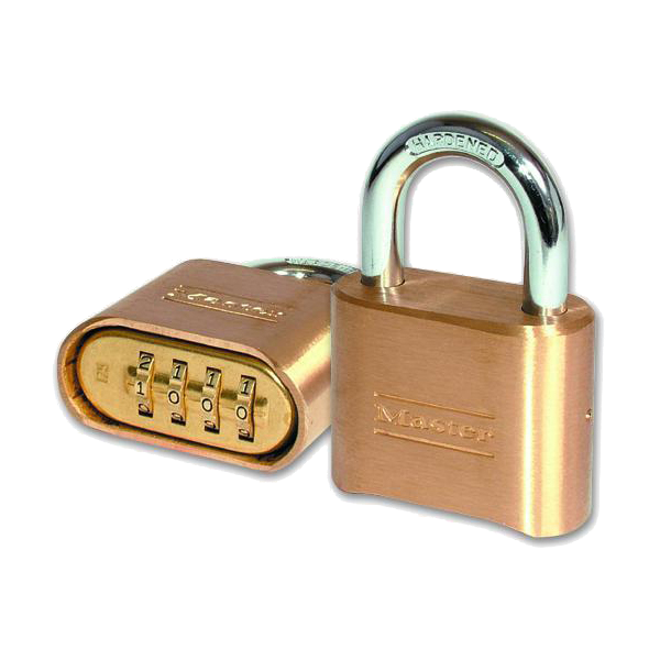 MASTER LOCK 175 Brass Open Shackle Combination Padlock