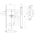 Briton 5440 DIN Mortice Latch