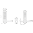 CODELOCKS CL510 Series Digital Lock With Tubular Latch