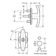 L&F 1616 Garage Door Lock