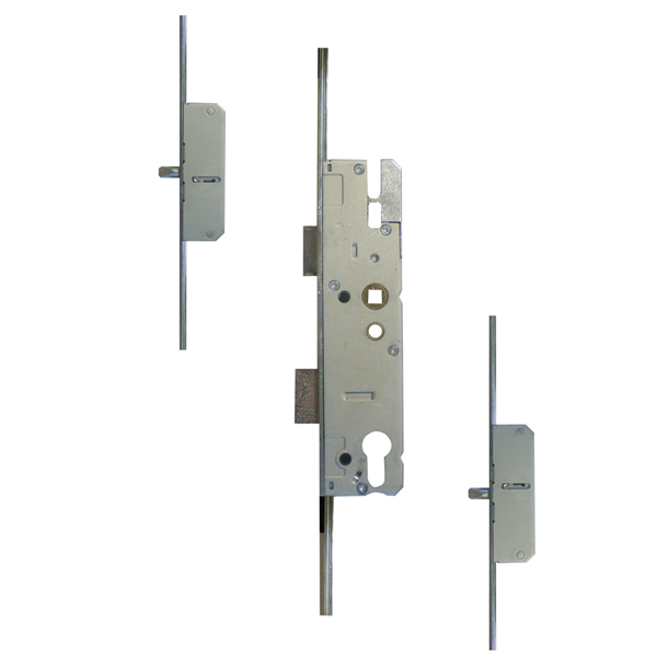 KFV Lever Operated Latch & Deadbolt Long Version - 2 Round Bolt