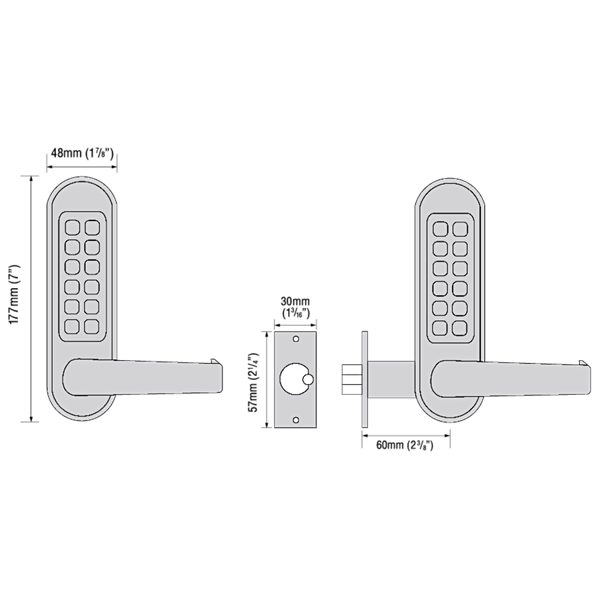 CODELOCKS CL510BB Back To Back Digital Lock