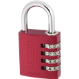 ABUS 145 Series Coloured Aluminium Combination Open Shackle Padlock