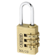 ABUS 165 Series Brass Combination Open Shackle Padlock