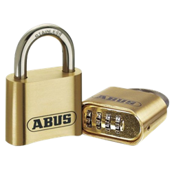 ABUS 180IB Series Brass Combination Open Stainless Steel Shackle Padlock