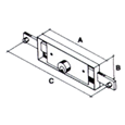 ILS Prefer 2259 Centre Shutter Lock 155mm x 56mm 228mm