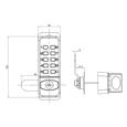 LOCKEY LC200 Mechanical Push button Cabinet lock