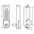 LOCKEY 3780 Digital Combination Cabinet Cam Lock
