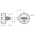 RONIS C4S Combination Cam Lock With Key Override