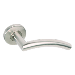 BRITON Curved Mitred Lever on Rose with Round Bar