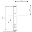 AVOCET Pioneer Plus Lever/Lever Furniture - 211mm Fixings