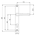 AVOCET Pioneer Plus Lever/Lever Furniture Long - 215mm Fixings