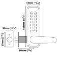 CODELOCKS CL410 Digital Lock With Tubular Mortice Latch CL410