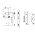 UNION 60mm HD72 Deadlocking Mortice Nightlatch