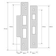 ASEC Vital BS 5 Lever Sashlock Rebate Kit 13mm