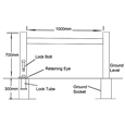 BULLDOG Removable Security Post Anti Ram Barrier