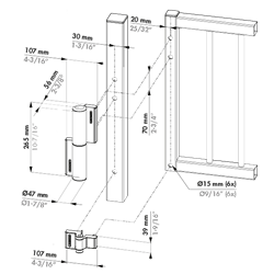 LOCINOX Tiger Hydraulic Gate Closer Kit With Puma Hinge