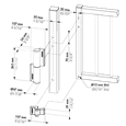 LOCINOX Tiger Hydraulic Gate Closer Kit With Puma Hinge