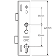 ASEC Lockmaster Copy Lever Operated Latch & Deadbolt Single Spindle Gearbox