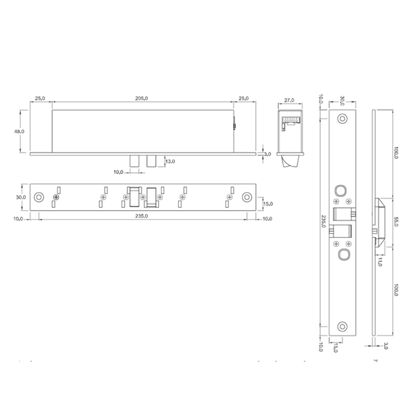 ALPRO ALP200H Cobalt Electronic Side Load Lock