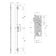 Winkhaus AV2-F 2070 M2 Lever Operated Latch Only 20mm Radius Faceplate - 2 Hook