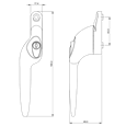 YALE Quartus Offset Espag Window Handle