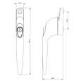 YALE Quartus In-Line Espag Window Handle