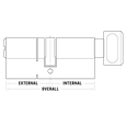 CAVEO TS007 3* Key & Turn Euro Dimple Cylinder Keyed Alike