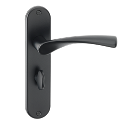 ASEC URBAN Miami Bathroom Lever on Plate Door Furniture Ebony