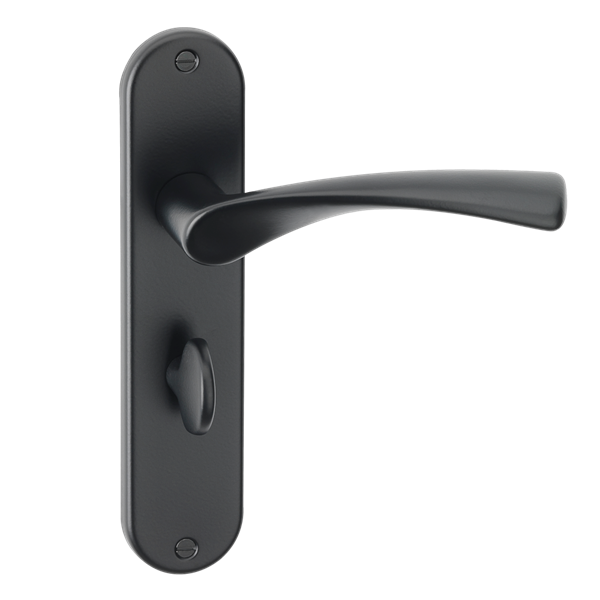 ASEC URBAN Miami Bathroom Lever on Plate Door Furniture Ebony