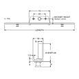 AVOCET Urail Espag Rod 16mm Faceplate & 8mm Cam With 20mm Backset