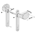 LOCINOX 3006PAD Gate Handle Set With Fixed And/Or Rotating Function