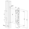 LOCINOX Gatelock Fiftylock Insert Set with Keep For 50mm Box Section Black