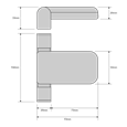 YALE / Paddock / Welsecure 3D Flag Hinge